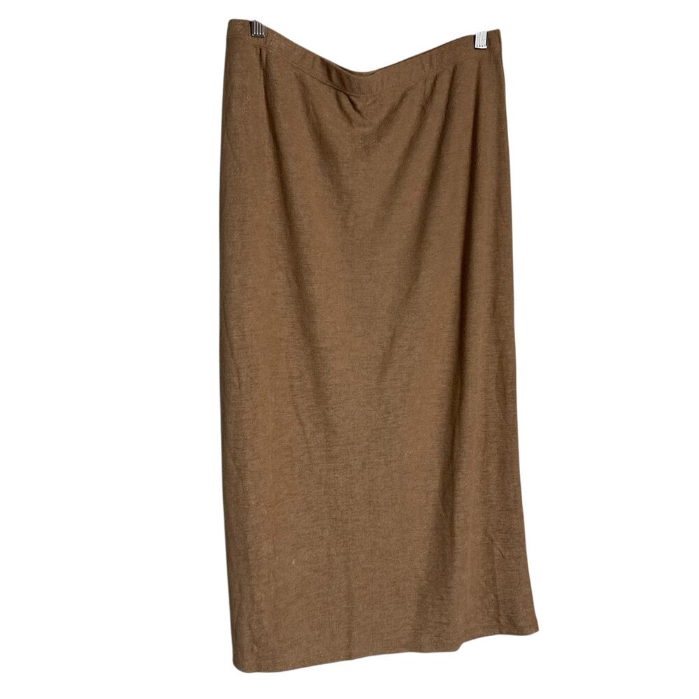Reformation Janice Buff Beige 3 Piece Cardigan Sweater Midi Skirt Set Size XL - Picture 11 of 14